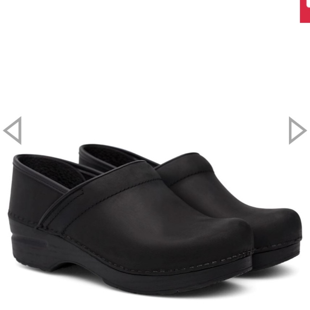 Dansko Professional Black Oiled Leather Clogs, 39